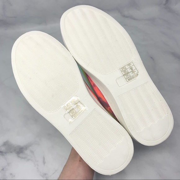 NEW Nasty Gal Holographic Patent Platform Sneakers - Picture 10 of 12